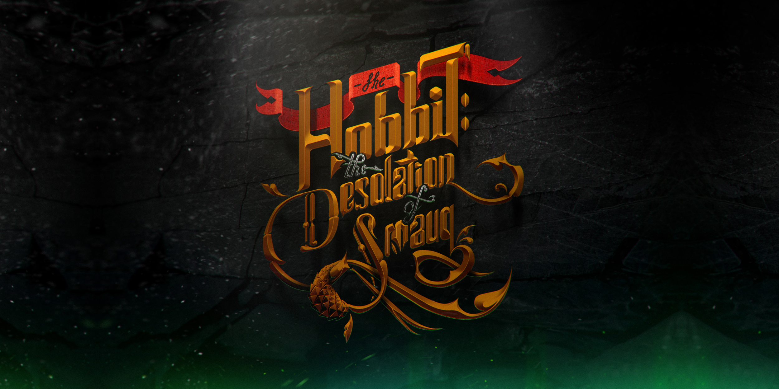 The Hobbit Desolation of Smaug Wallpaper Design by Enes Ozgor